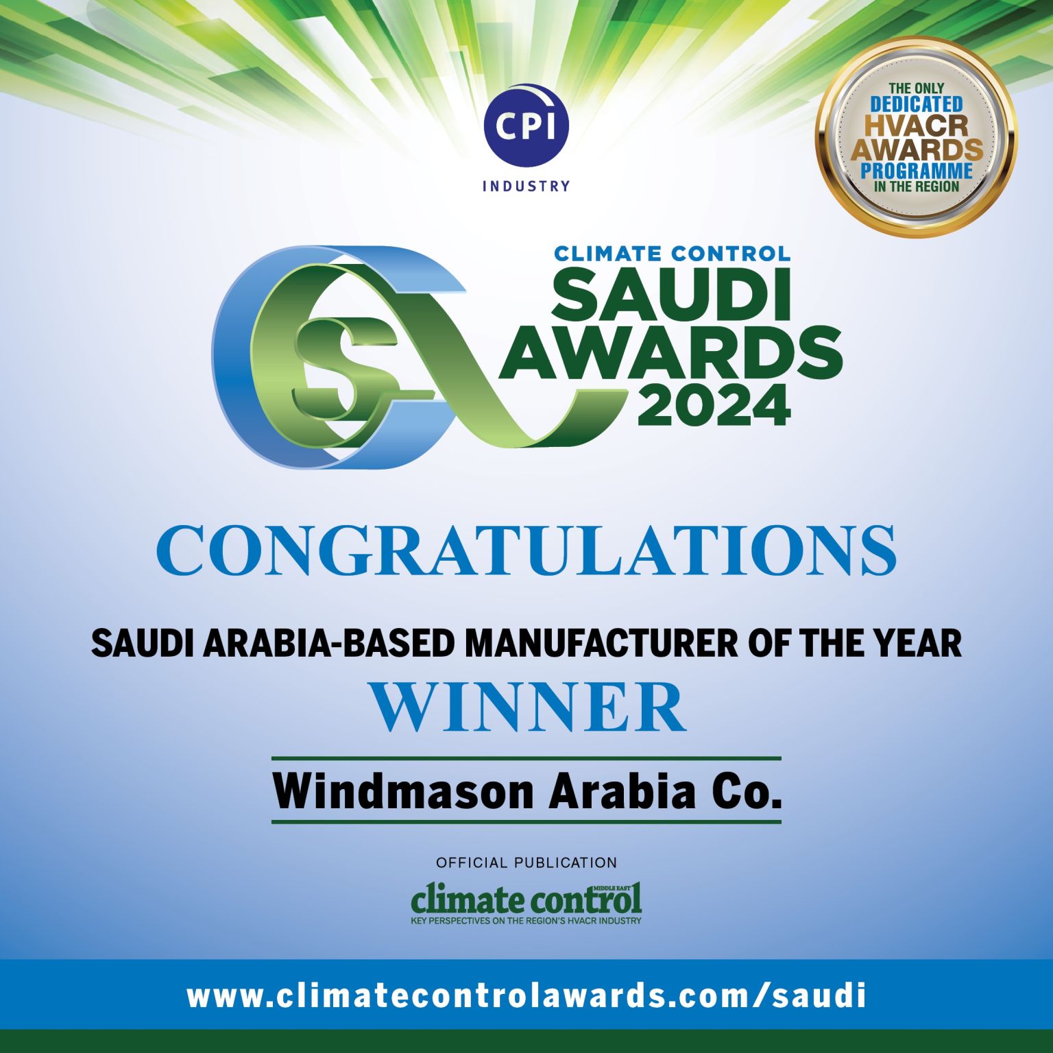 climate control award 2024 saudi arabia windmason